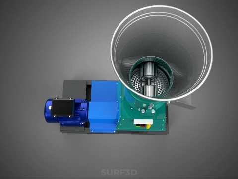 PELLET PRESS MILL MAKING EXTRUDER MACHINE ELECTRIC MOTOR POWERED 3D Model