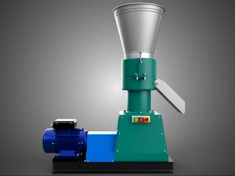 PELLET PRESS MILL MAKING EXTRUDER MACHINE ELECTRIC MOTOR POWERED 3D Model