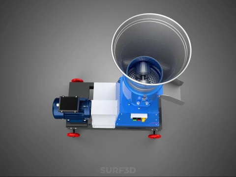 MOBILE PELLET PRESS MILL MAKING EXTRUSION MACHINE ELECTRIC MOTOR 3D Model