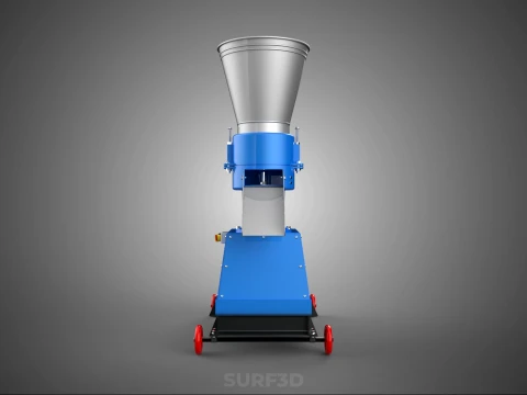 MOBILE PELLET PRESS MILL MAKING EXTRUSION MACHINE ELECTRIC MOTOR 3D Model