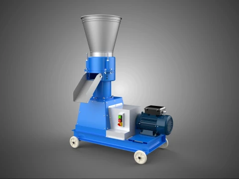 MOBILE PELLET MAKER PRESS MILL PELLETIZER MACHINE ELECTRIC MOTOR 3D Model