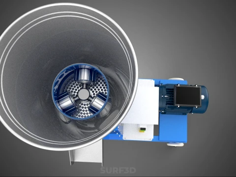 MOBILE PELLET MAKER PRESS MILL PELLETIZER MACHINE ELECTRIC MOTOR 3D Model