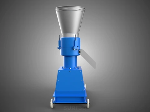 MOBILE PELLET MAKER PRESS MILL PELLETIZER MACHINE ELECTRIC MOTOR 3D Model