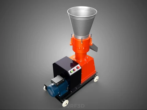 AUTOMATIC ELECTRIC MOBILE PELLET PRESS MILL MAKER MAKING MACHINE 3D Model