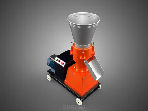 AUTOMATIC ELECTRIC MOBILE PELLET PRESS MILL MAKER MAKING MACHINE 3D Model