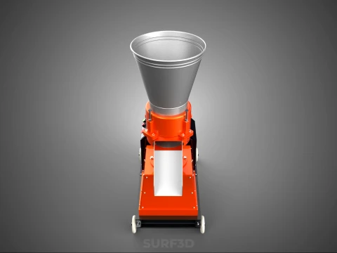 AUTOMATIC ELECTRIC MOBILE PELLET PRESS MILL MAKER MAKING MACHINE 3D Model