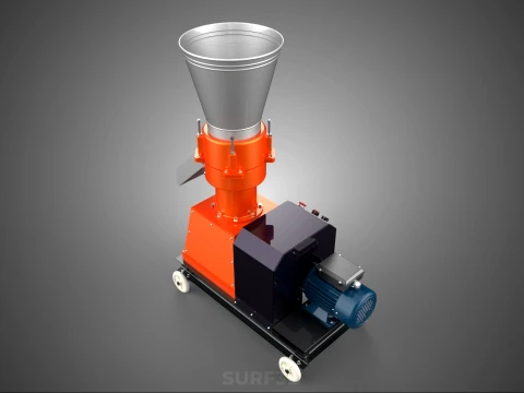 AUTOMATIC ELECTRIC MOBILE PELLET PRESS MILL MAKER MAKING MACHINE 3D Model