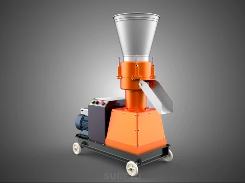 AUTOMATIC ELECTRIC MOBILE PELLET PRESS MILL MAKER MAKING MACHINE 3D Model