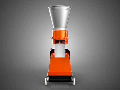 AUTOMATIC ELECTRIC MOBILE PELLET PRESS MILL MAKER MAKING MACHINE 3D Model