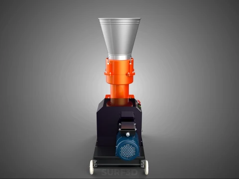 AUTOMATIC ELECTRIC MOBILE PELLET PRESS MILL MAKER MAKING MACHINE 3D Model