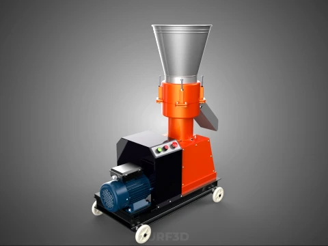 AUTOMATIC ELECTRIC MOBILE PELLET PRESS MILL MAKER MAKING MACHINE 3D Model