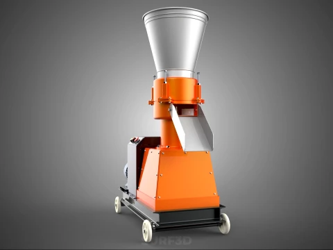 AUTOMATIC ELECTRIC MOBILE PELLET PRESS MILL MAKER MAKING MACHINE 3D Model