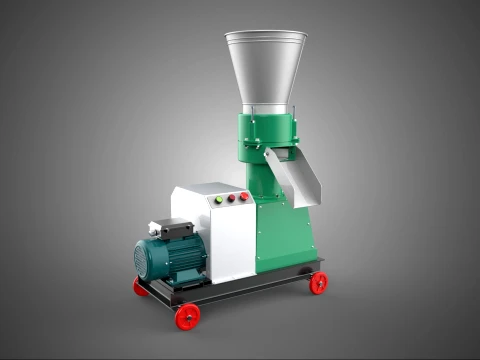 COMPACT WHEELED ELECTRIC PELLET PRESS MILLING PELLETING MACHINE 3D Model
