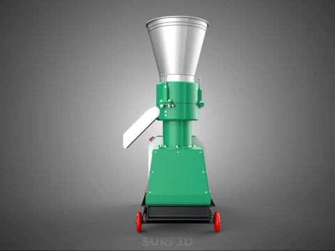 COMPACT WHEELED ELECTRIC PELLET PRESS MILLING PELLETING MACHINE 3D Model