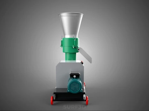 COMPACT WHEELED ELECTRIC PELLET PRESS MILLING PELLETING MACHINE 3D Model