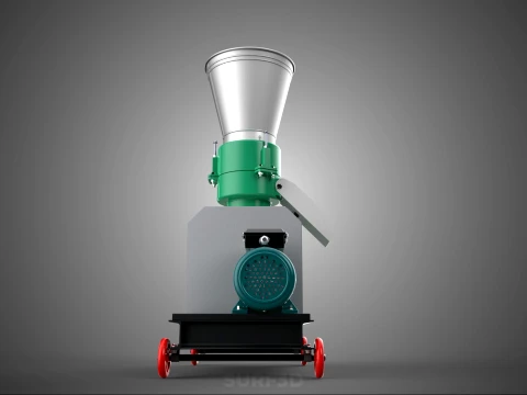 COMPACT WHEELED ELECTRIC PELLET PRESS MILLING PELLETING MACHINE 3D Model