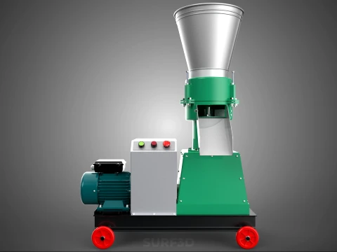 COMPACT WHEELED ELECTRIC PELLET PRESS MILLING PELLETING MACHINE 3D Model