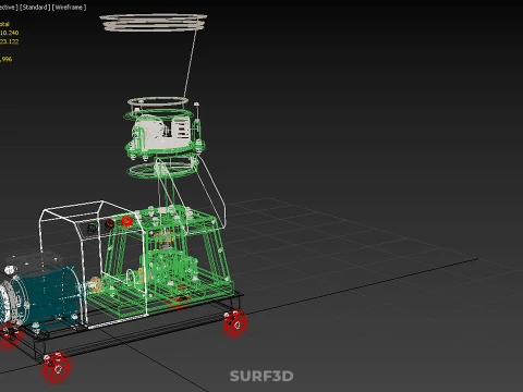 COMPACT WHEELED ELECTRIC PELLET PRESS MILLING PELLETING MACHINE 3D Model