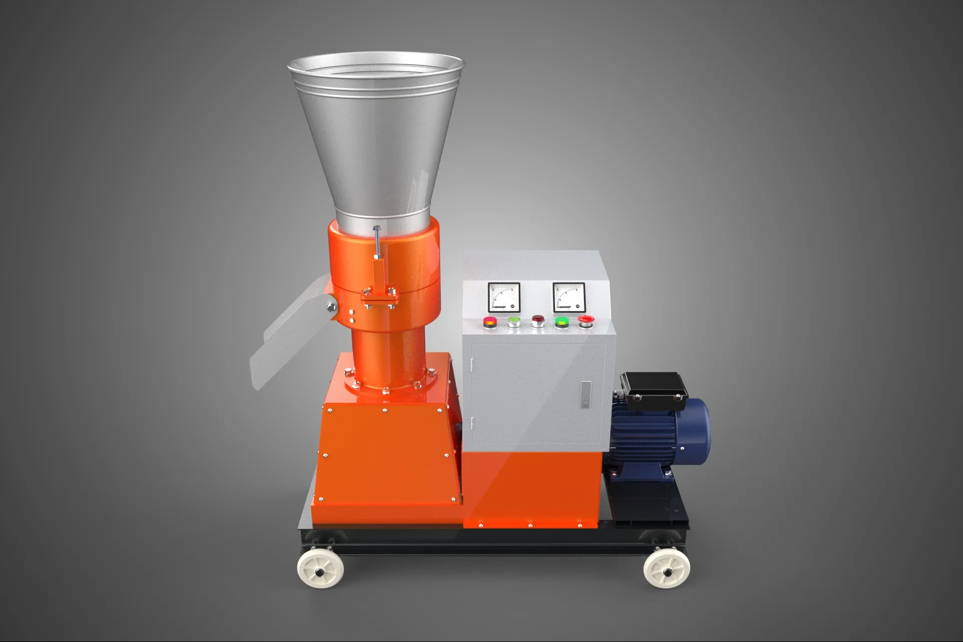 AUTOMATIC MOBILE ELECTRIC PELLET PRESS MILL MAKING MAKER MACHINE 3D Model .c4d .max .obj .3ds .fbx .stl .blend