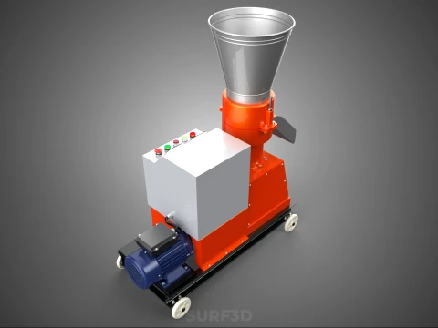AUTOMATIC MOBILE ELECTRIC PELLET PRESS MILL MAKING MAKER MACHINE 3D Model