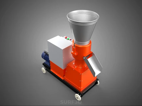 AUTOMATIC MOBILE ELECTRIC PELLET PRESS MILL MAKING MAKER MACHINE 3D Model