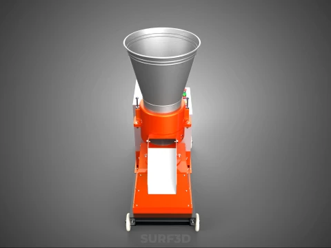 AUTOMATIC MOBILE ELECTRIC PELLET PRESS MILL MAKING MAKER MACHINE 3D Model