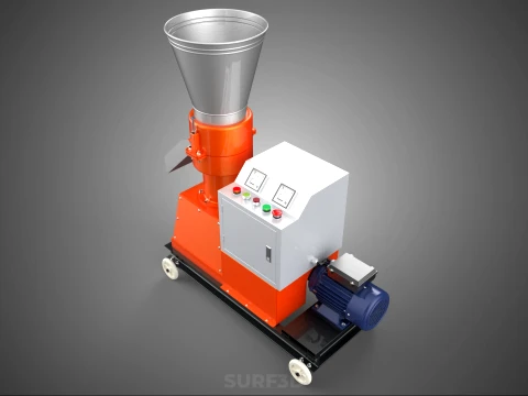 AUTOMATIC MOBILE ELECTRIC PELLET PRESS MILL MAKING MAKER MACHINE 3D Model