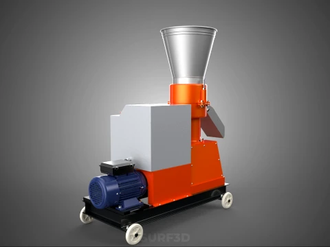AUTOMATIC MOBILE ELECTRIC PELLET PRESS MILL MAKING MAKER MACHINE 3D Model