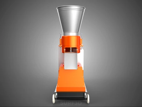 AUTOMATIC MOBILE ELECTRIC PELLET PRESS MILL MAKING MAKER MACHINE 3D Model