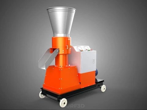 AUTOMATIC MOBILE ELECTRIC PELLET PRESS MILL MAKING MAKER MACHINE 3D Model