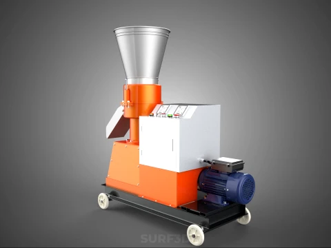 AUTOMATIC MOBILE ELECTRIC PELLET PRESS MILL MAKING MAKER MACHINE 3D Model