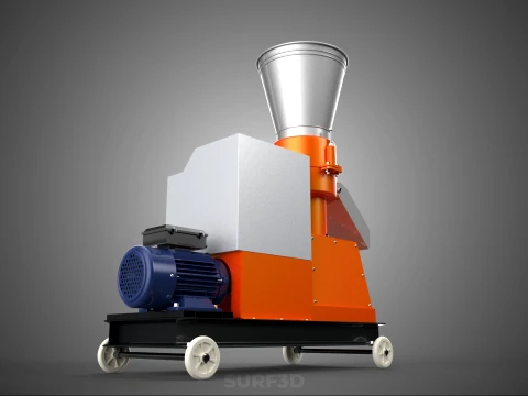AUTOMATIC MOBILE ELECTRIC PELLET PRESS MILL MAKING MAKER MACHINE 3D Model