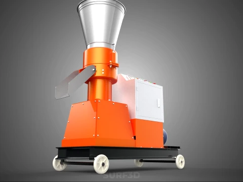 AUTOMATIC MOBILE ELECTRIC PELLET PRESS MILL MAKING MAKER MACHINE 3D Model