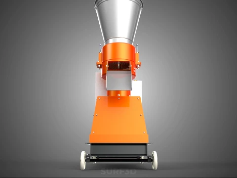 AUTOMATIC MOBILE ELECTRIC PELLET PRESS MILL MAKING MAKER MACHINE 3D Model