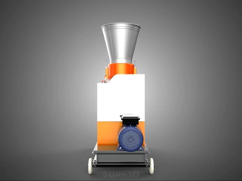 AUTOMATIC MOBILE ELECTRIC PELLET PRESS MILL MAKING MAKER MACHINE 3D Model