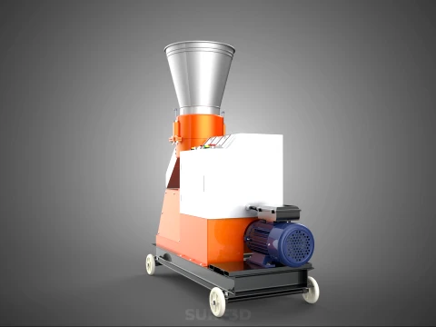 AUTOMATIC MOBILE ELECTRIC PELLET PRESS MILL MAKING MAKER MACHINE 3D Model