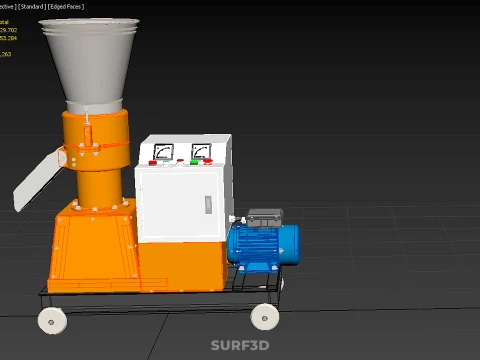 AUTOMATIC MOBILE ELECTRIC PELLET PRESS MILL MAKING MAKER MACHINE 3D Model
