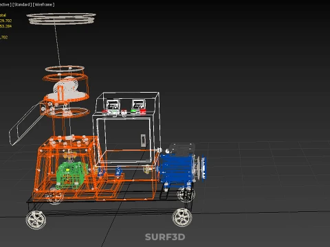 AUTOMATIC MOBILE ELECTRIC PELLET PRESS MILL MAKING MAKER MACHINE 3D Model