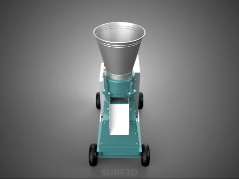 INDUSTRIAL PORTABLE ELECTRIC PELLET PRESS MILL MAKING MACHINE 3D Model