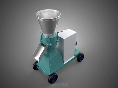 INDUSTRIAL PORTABLE ELECTRIC PELLET PRESS MILL MAKING MACHINE 3D Model