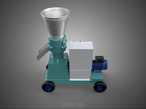 INDUSTRIAL PORTABLE ELECTRIC PELLET PRESS MILL MAKING MACHINE 3D Model