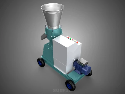 INDUSTRIAL PORTABLE ELECTRIC PELLET PRESS MILL MAKING MACHINE 3D Model