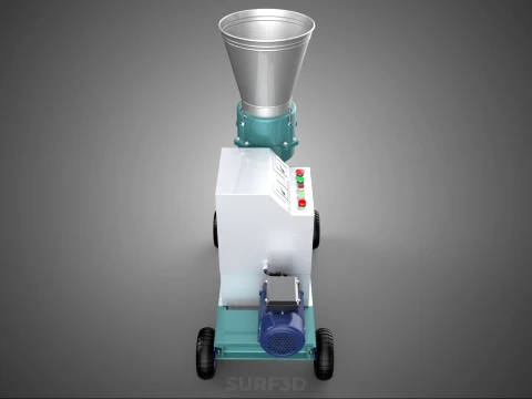 INDUSTRIAL PORTABLE ELECTRIC PELLET PRESS MILL MAKING MACHINE 3D Model