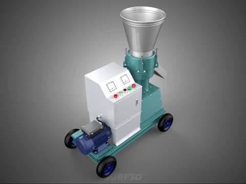 INDUSTRIAL PORTABLE ELECTRIC PELLET PRESS MILL MAKING MACHINE 3D Model