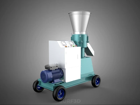 INDUSTRIAL PORTABLE ELECTRIC PELLET PRESS MILL MAKING MACHINE 3D Model