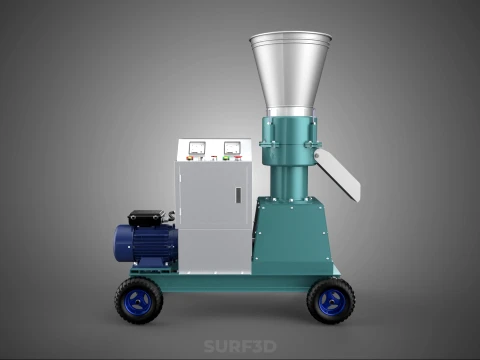 INDUSTRIAL PORTABLE ELECTRIC PELLET PRESS MILL MAKING MACHINE 3D Model