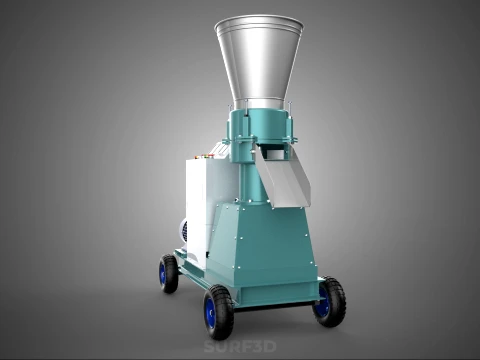 INDUSTRIAL PORTABLE ELECTRIC PELLET PRESS MILL MAKING MACHINE 3D Model
