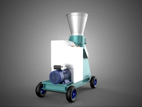 INDUSTRIAL PORTABLE ELECTRIC PELLET PRESS MILL MAKING MACHINE 3D Model