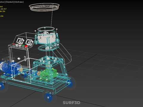 INDUSTRIAL PORTABLE ELECTRIC PELLET PRESS MILL MAKING MACHINE 3D Model