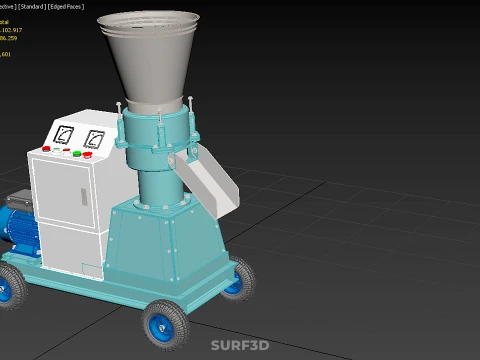 INDUSTRIAL PORTABLE ELECTRIC PELLET PRESS MILL MAKING MACHINE 3D Model